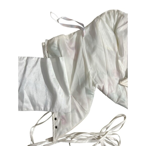 Embellished Floral Beaded White Red Green Corset Bustier Top Quince Party - Picture 13 of 16